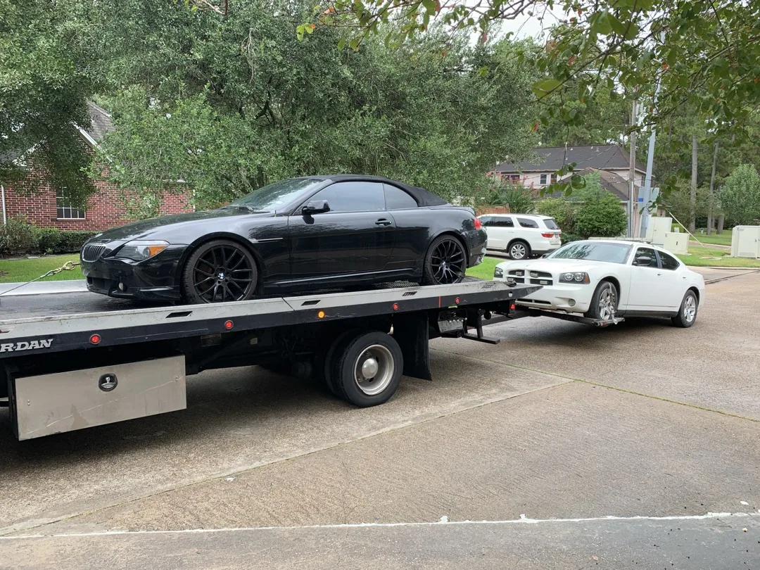 BMW M6 convertible — careful flatbed load