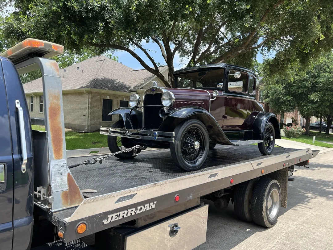 Maroon Model A — show-quality move